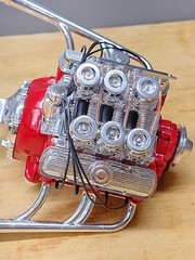 Vintage Monogram Pontiac V8 1/8 Scale Engine Big Deuce Wired Complete