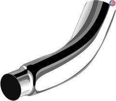 4 Inch Exhaust Elbow Tip with a Clamp, Chrome Structure,4” Inlet 5” Outlet