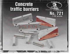 Royal Model, Concrete Traffic Barriers (4 large, 6 small) (Resin) 1/35 721 ST