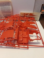 Monogram 1957 Corvette Molded in Red Kit # 2227 Open Box