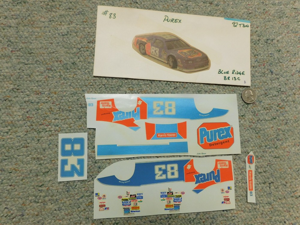 Blue Ridge decals 1/24 1/25 #83 Purex Lake Speed T-Bird L48