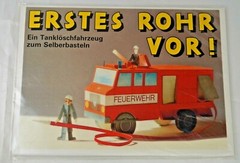 Heavy Paper Model Fire Truck Kit Made In Germany Mint Unbuilt Sealed In Package