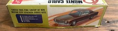 Vintage AMT 1/25 Scale 1970 Monte Carlo Motor City Stocker Series Model Built