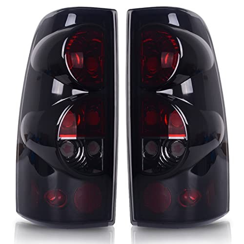 Tail Lights Assembly Compatible with 1999-2006 Chevy Silverado OE-Smoke Lens