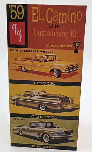 M28c sealed AMT 8669, ’59 El Camino 3 in 1 Customizing Kit Model 1/25 trophy