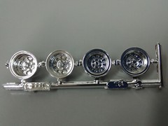 1984 GMC 4×4 Pickup Truck 1/25 Chrome Centerline style rim wheels model car part