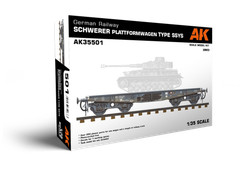 1/35 German Railway Schwerer Plattformwagen Type SSYS Flat Car w/Track Section (
