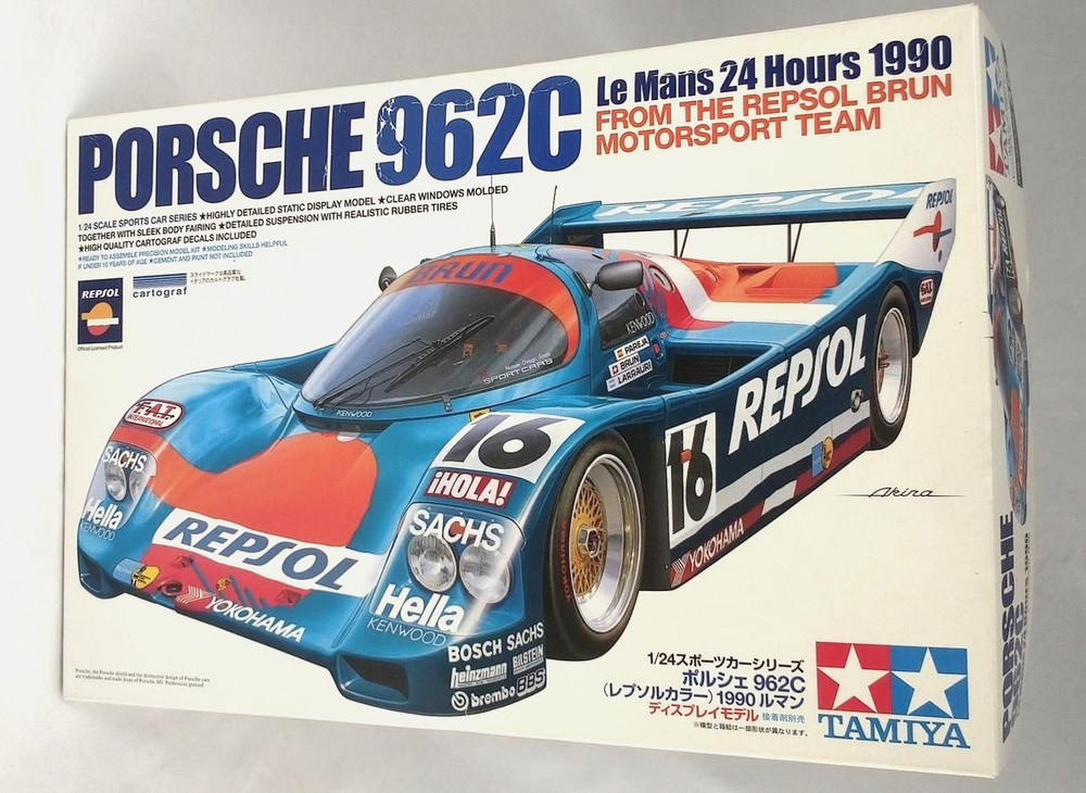 Tamiya 1:24 Porsche 962c 1990 Le Mans Repsol Plastic Model Kit From Japan