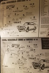 66 Ford Mustang GT GAS / FUEL CAP & LICENSE PLATES from AMT 1:25 Model Kit 1966