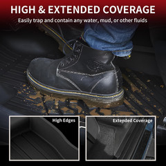 Floor Mats for Toyota Tundra 2014-2021 Crewmax Cab, All Weather Custom Fit Floor