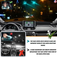 Non-Slip Dash Cover Dashboard Cover Mat Custom Fit Center Console Cover