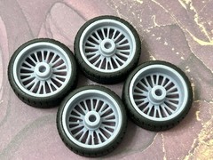 Resin 22 In. “Amer. Racing Corsair” Wheels, W/One In. Whitewalls,1/24 1/25 Scale