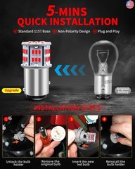 AUXLIGHT 1157 LED Bulbs 54-SMD 300% Super Bright 2057 2357 7528 1016 1034 LED