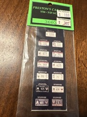 Preston’s Car Parts 3003 1/25 Scale License Plates- Washington DC Area