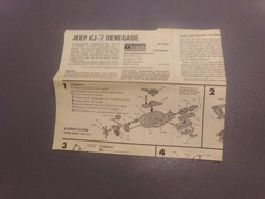 MONOGRAM CJ-7 MODEL KIT INSTRUCTIONS