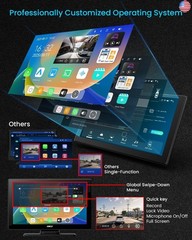 IK5 9″ Wireless Apple CarPlay & Android Auto Screen, Portable Car Stereo