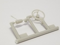 1958 Edsel Pacer STEERING WHEEL & COLUMN from AMT 1:25 Model Kit 58