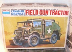PEERLESS CANADIAN CHEVROLET FIELD GUN TRACTOR MILITARY MODEL KIT BOXED