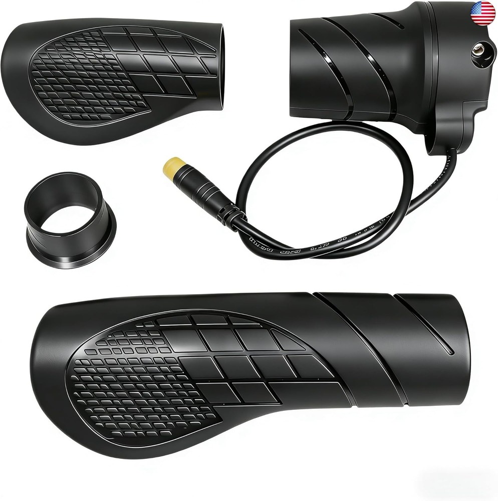 FT76X Half Twist Throttle for EBike – 22.2mm Grip, 12V-72V, Universal 3-Pin W