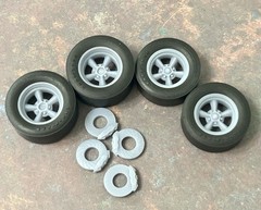 1/24 Scale:”Torq Thrust Wheels For Trans Am Race Series”W/ Goodyear Racing Slick