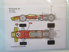 Decalpool 1/12 Lotus 49B Ford F1 Gold Leaf Decal Sheet DP124 for Tamiya kit