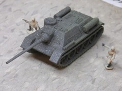 MIR / Roco Minitank Compatible WWII Russian SU-100 & Airfix Soldiers Lot#7389B©