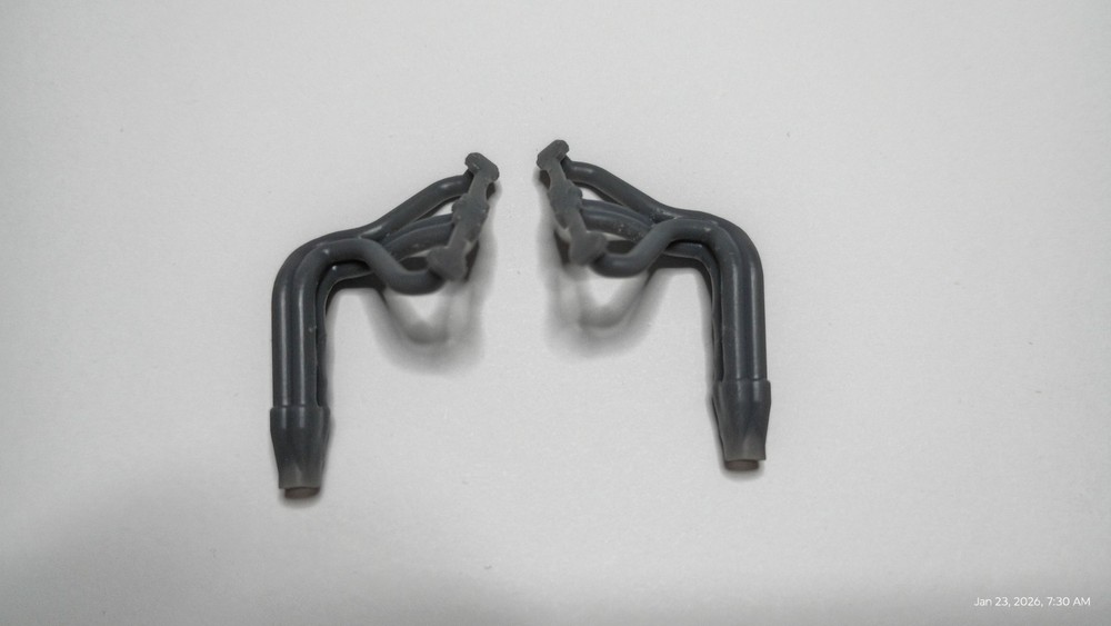 1/25 Scale Resin 3D Printed Gasser Fenderwell Long Tube Headers