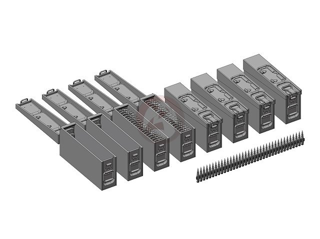 Rado 1/35 Patronenkasten 34 German MG 34 / 42 Ammo Box (Early) (8 cans) RDM35S35