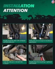 SCITOO 12pcs Suspension Kit Front Lower Control Arm Ball Joints Inner Outer Tie