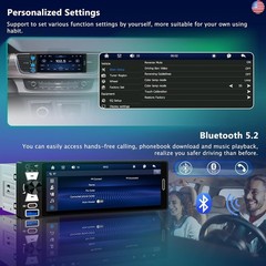 6.5″ Single Din Touchscreen Radio with Wireless Apple CarPlay & Android