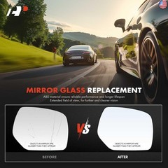 A-Premium Right Passenger Side Non-Heated Mirror Glass with Backing Plate –