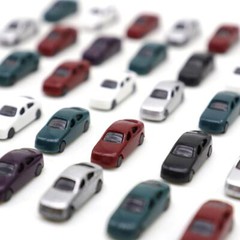 12pcs 1:250-300 Miniature Cars Model Toys Painted ABS Vehicle for Railway Train~