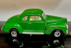 🏁 Built Model Kit Vintage AMT 41′ Green Plymouth Stock Custom 1/25 🏁