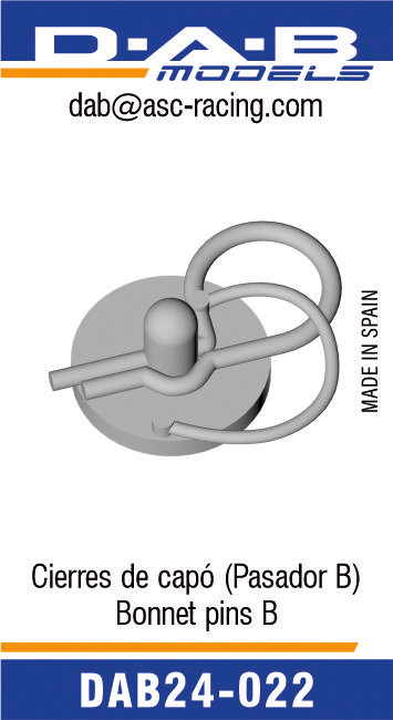 DAB 1/24 Bonnet Pins B (10pcs)