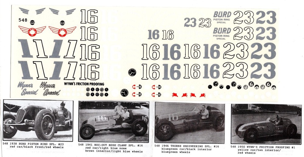 Fred Cady Decal #548 46 Burd Piston Ring Spl. #23, 41 Noc-Out Hose Clamp & other