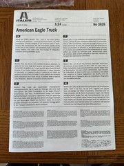 RARE Italeri American Eagle 18-Wheeler Truck 1/24 W/Reefer Trailer 3826 Complete