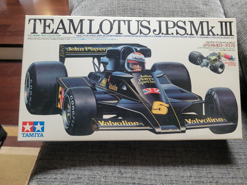 Tamiya Team Lotus J.P.S.MK.III 1/20 OPEN BOX COMPLETE Partially assembled