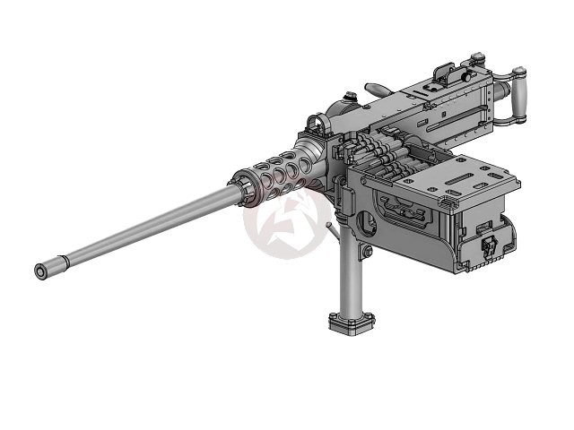 Plus Model 1/35 M2HB Browning .50 Cal Machine-Gun on M23 Tank Mount WWII DP3045