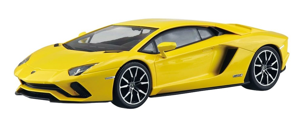 1/32 The Snap Kit Lamborghini Aventador S Pearl Yellow Plastic Model Kit AOSHIMA