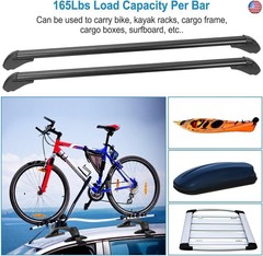 TeqHome Universal Roof Rack Cross Bars, 43-inch Aluminum Lockable Car Top