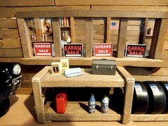 4 PRE-CUT GARAGE SALE DIORAMA SIGNS FOR 1:24 OR 1:25 SCALE TOYS