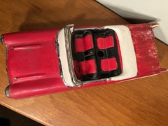 1957 Chevrolet Convertible Ceramic Model Red Craft Art