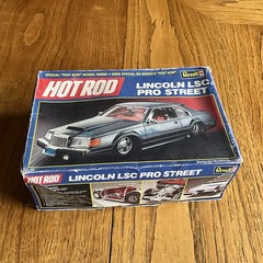 Revell Hot Rod Lincoln LSC Pro Street Kit #7456 1990 STARTED/INCOMPLETE