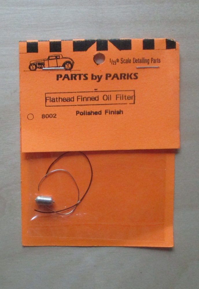FLATHEAD FINNED OIL FILTER 1:24 1:25 PART BY PARKS CAR MODEL ACCESSORY 8002
