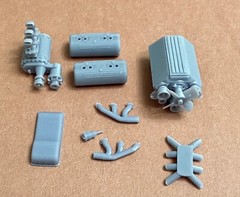 1/24 Scale: Supercharged Ford Flathead Engine W/ Ardun Heads; Resin; 3D Print.