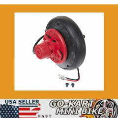 Black Label E100 Rear Wheel with Motor – Silver/Red