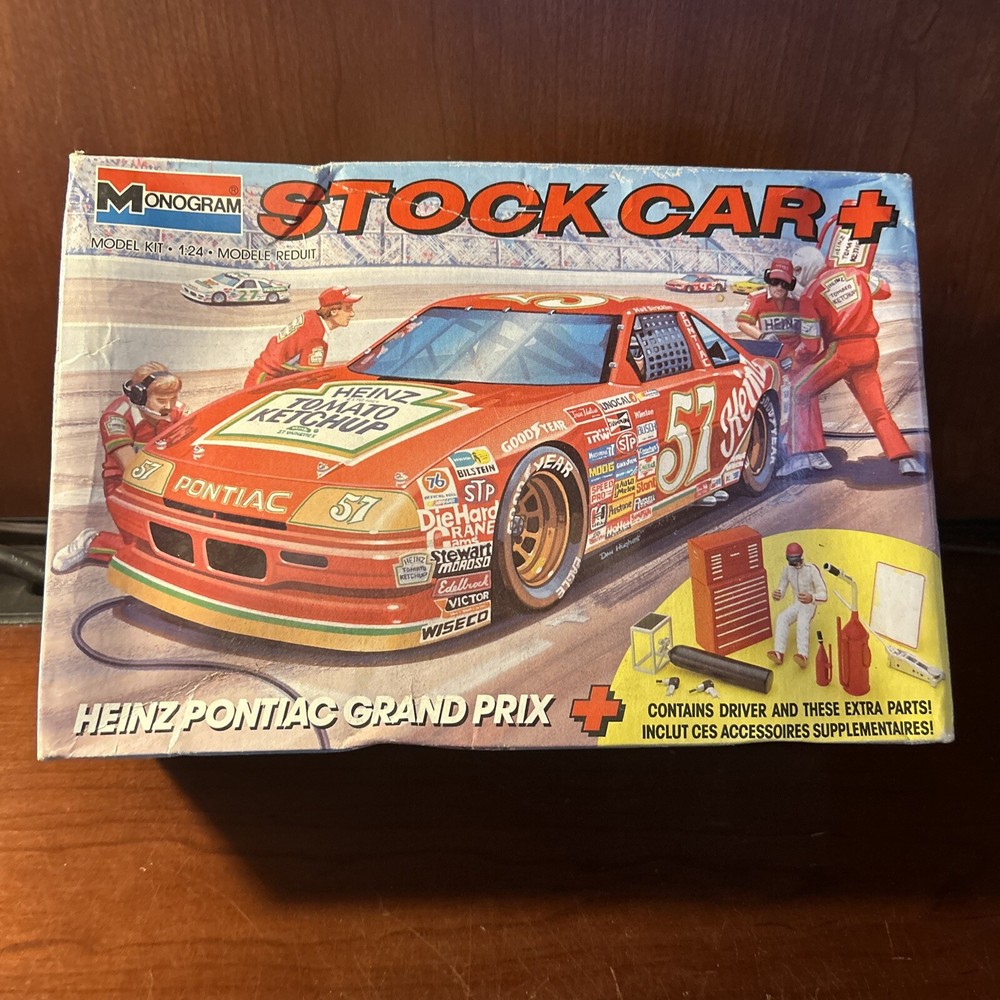 MONOGRAM 2914 #57 Heinz Pontiac Grand Prix Stock Car+ 1:24 1990 Not Assembled