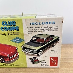 Vtg AMT ’49 Ford Club Coupe 3 in 1 Trophy Series T149 Model Kit In Original Box