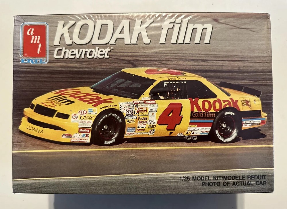 VINTAGE 1990 AMT/ERTL ERNIE IRVAN #4 KODAK FILM CHEVROLET LUMINA Model Kit