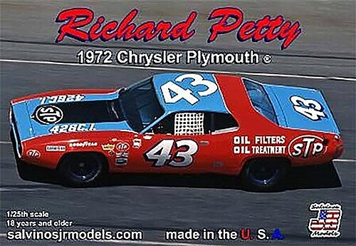 Salvinos 1972 Plymouth Chrysler Daytona Richard Petty #43 – Plastic Model Car